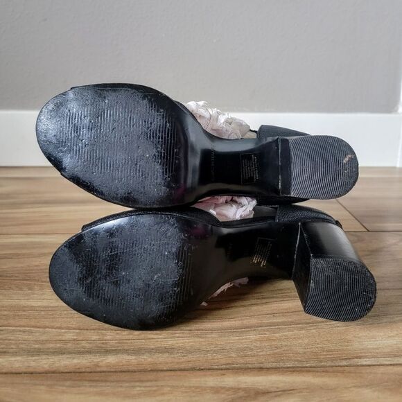 Emanuele Castro Italy Leather Caged T-Strap Bootie Block Heel Sandal in Black 38 - Picture 13 of 16